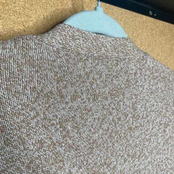 Madewell Oversized Long Sleeve V-Neck Ribbed Hem Cardigan Sweater Brown Small - Picture 8 of 12